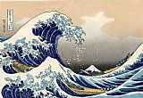 Great Canvas Paintings - The Great Wave of Kanagawa by Katsushika Hokusai